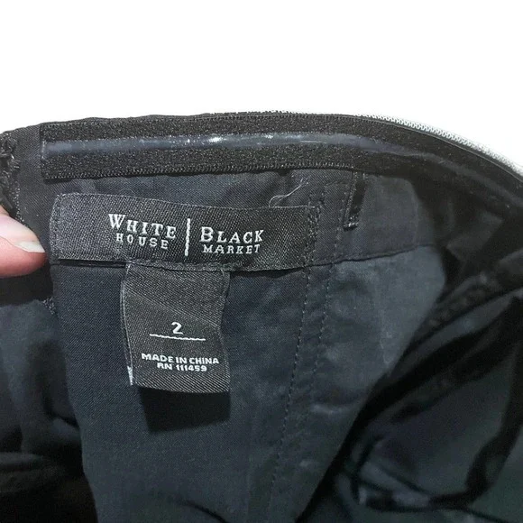 White House Black Market Black Floral Embroidered Corset Strapless Top - Picture 2 of 4